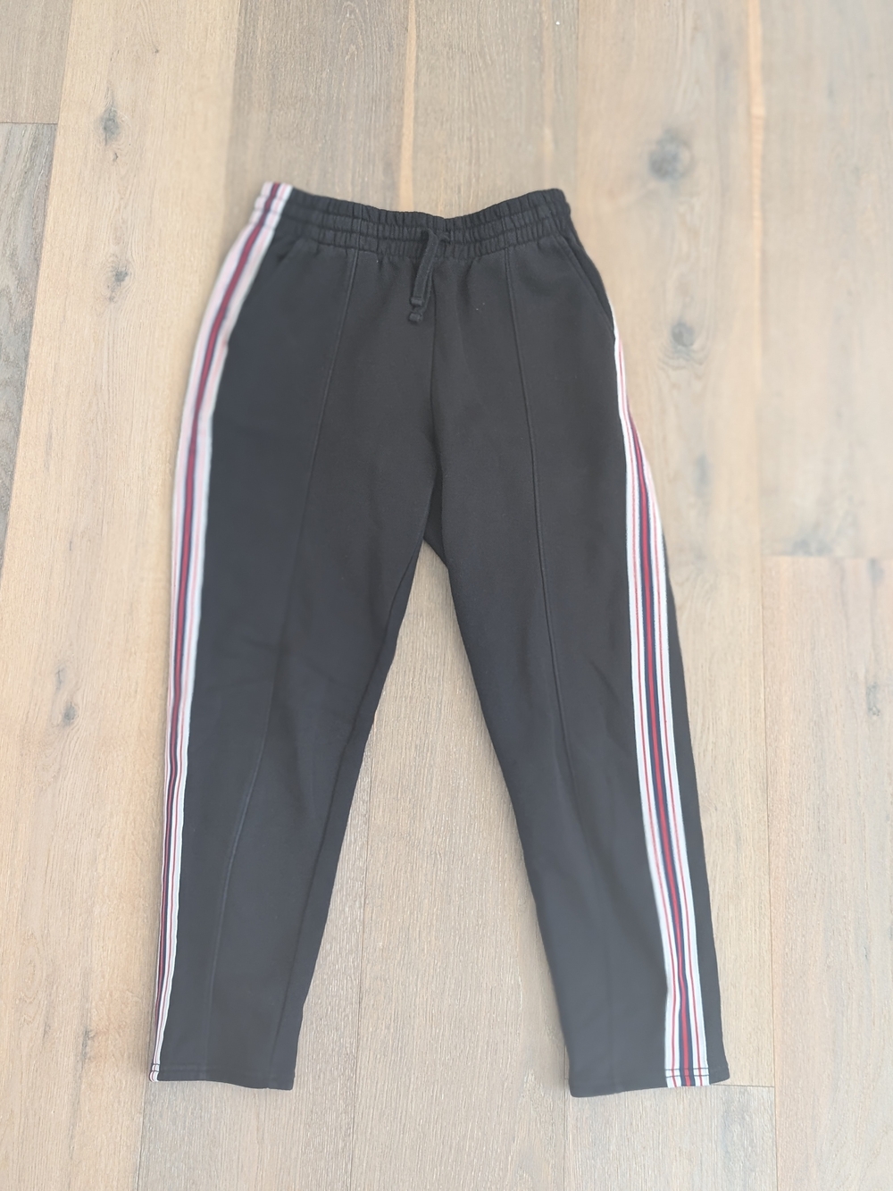 Aritzia TNA Black Joggers With Side Stripes